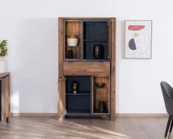 Meuble House Argentier avec éclairage intérieur et étagères verre