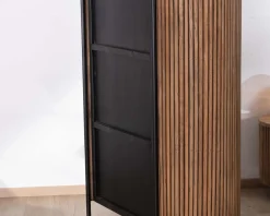 Meuble House Armoirette arrondie 120 cm en bois exotiques "Troms" New