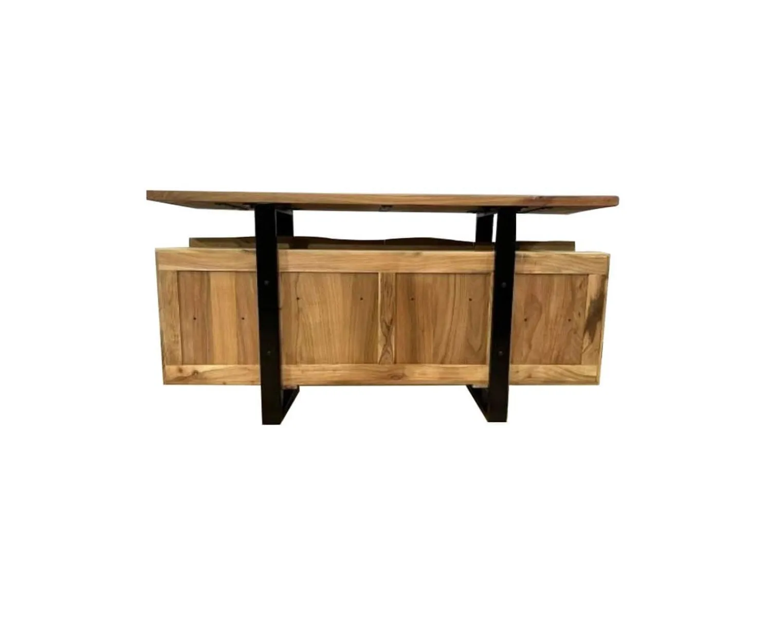 Meuble House Bahut avec tiroirs en bois massif naturel "Zen Black" Sale