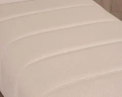 Meuble House Bain de soleil design épuré en tissu crème avec surpiqures spécial extérieur