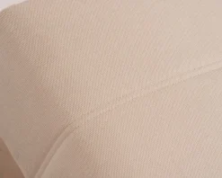 Meuble House Bain de soleil design épuré en tissu crème avec surpiqures spécial extérieur