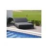 Meuble House Bain de soleil double gris et noir avec textile Sunbrella "Terrasse" Outlet