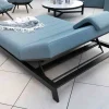 Meuble House Bain de soleil double turquoise et noir textile extérieur "Terrasse" Sale
