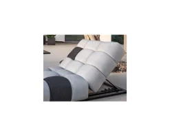 Meuble House Bain de soleil en tissu Sunbrella gris clair et foncé 