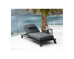 Meuble House Bain de soleil haut de gamme anthracite tissu Sunbrella 