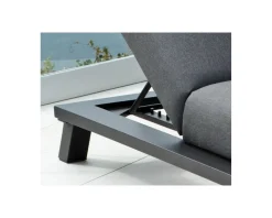 Meuble House Bain de soleil haut de gamme anthracite tissu Sunbrella 