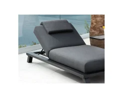 Meuble House Bain de soleil haut de gamme anthracite tissu Sunbrella 