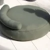 Meuble House Bain de soleil XXL ultra-moelleux "Saint Tropez" en tissu spécial extérieur vert kaki Hot