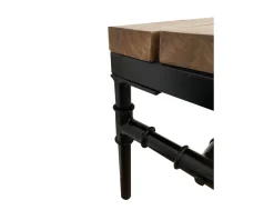 Meuble House Banc industriel en bois d’acacia massif et métal