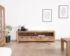 Meuble House Banc TV 200 cm épuré en palissandre 