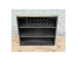 Meuble House Bar métal et bois style récup multi rangements "Crazy" avec hélice Clearance