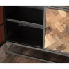 Meuble House Bibliothèque industrielle 180x90 cm métal gris et manguier "Kaloupilé" Outlet