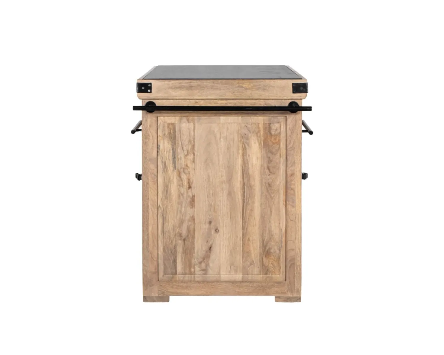 Meuble House Billot de cuisine bois massif "Grand Chef" 115cm plateau pierre