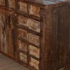 Meuble House Buffet bas ethnique en bois exotique brut recyclé 150cm "Népalaise" Online