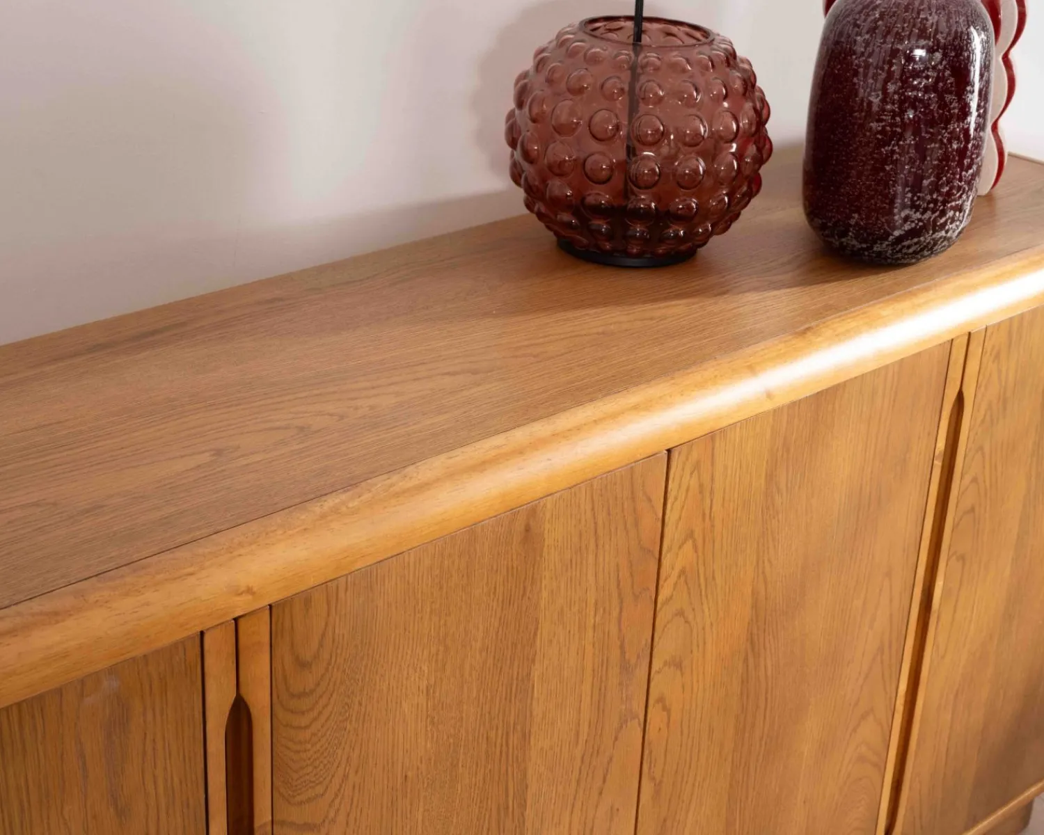 Meuble House Buffet contemporain 4 portes "Laumie" teinte chêne Discount