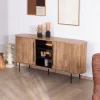 Meuble House Buffet design rétro avec niches centrales "Bopee" avec éclairage LED Best