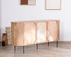 Meuble House Buffet design rétro avec niches centrales 