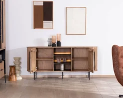 Meuble House Buffet design rétro avec niches centrales 