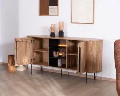 Meuble House Buffet design rétro avec niches centrales 