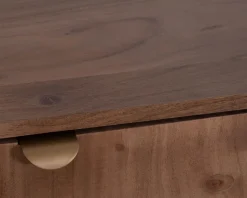 Meuble House Buffet en acacia massif "Yona" 4 portes design épuré Discount
