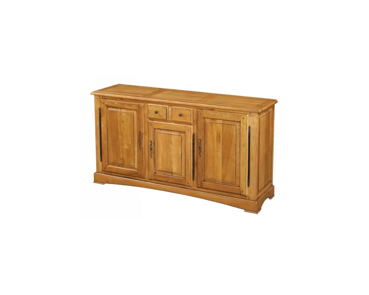 Meuble House Buffet en chêne massif style traditionnel 3 portes 2 tiroirs "Antique" Online