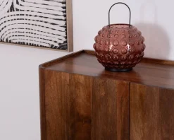 Meuble House Buffet enfilade 4 portes 200 cm en manguier massif foncé 