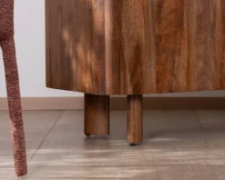 Meuble House Buffet enfilade 4 portes 200 cm en manguier massif foncé 