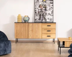 Meuble House Buffet en frêne massif style newtro 