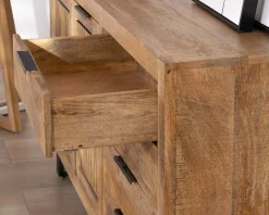 Meuble House Buffet en manguier avec décor strié noir réversible 