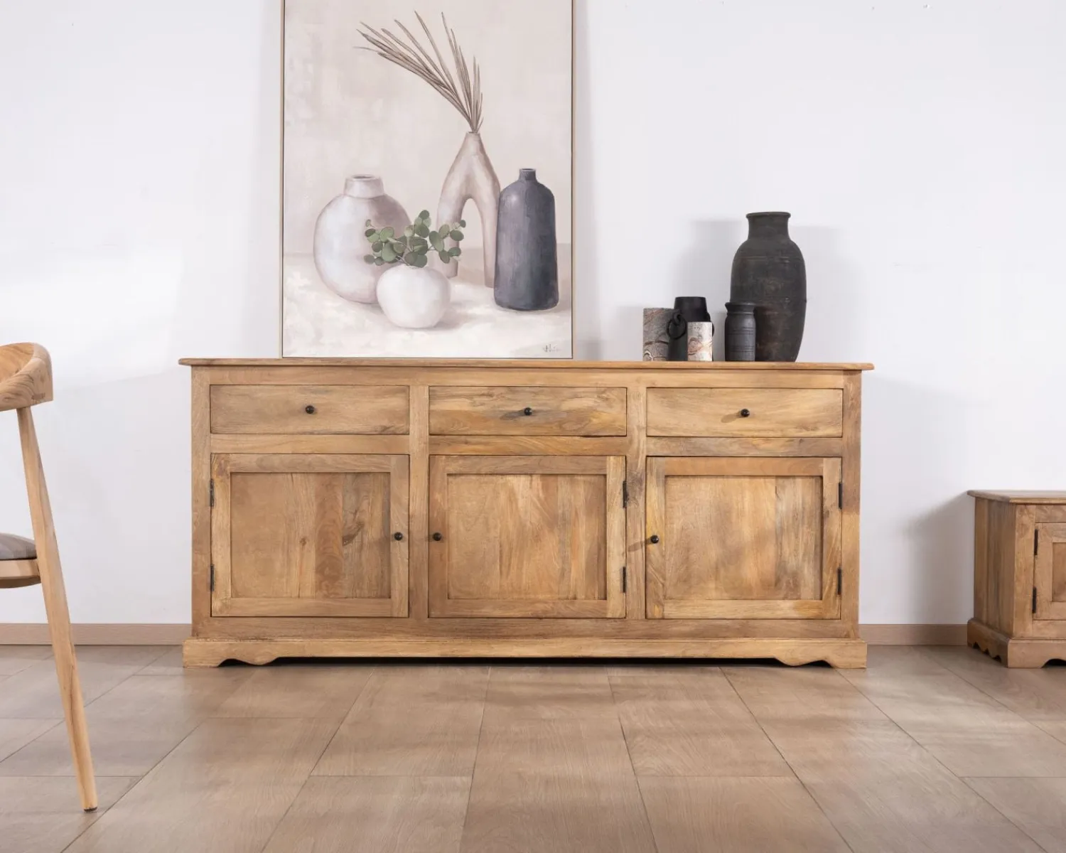 Meuble House Buffet esprit maison de campagne "Sarah" 180 cm en manguier Discount