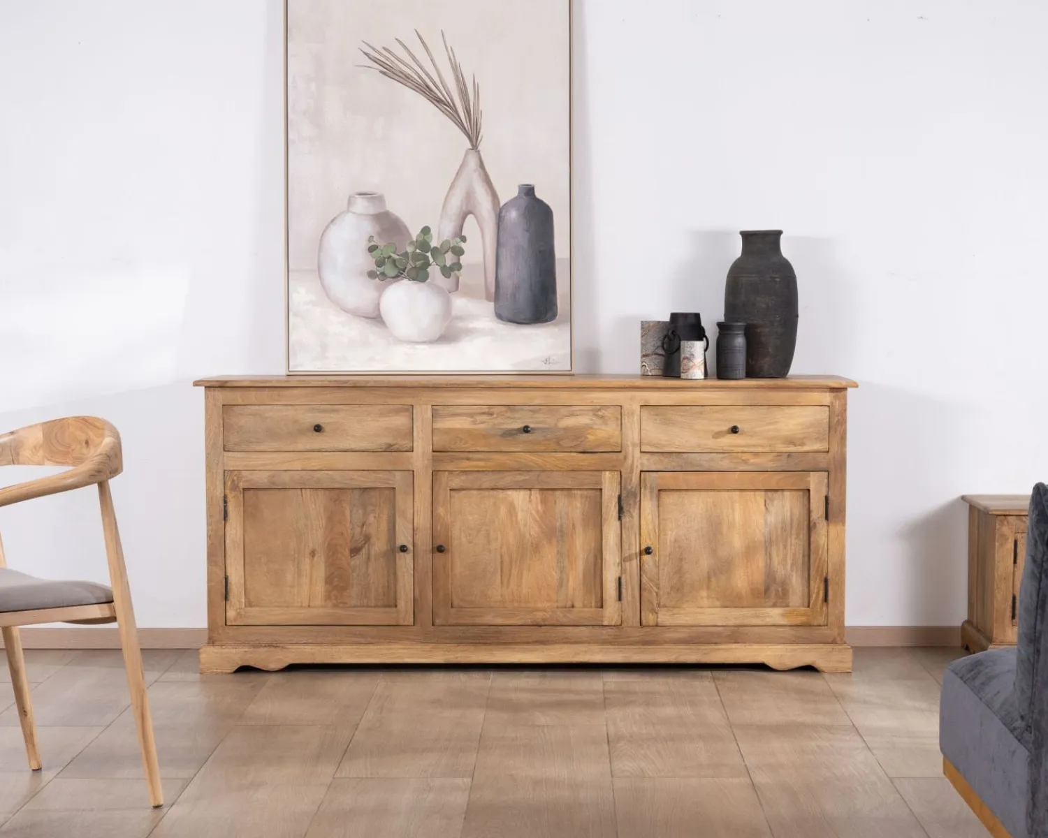 Meuble House Buffet esprit maison de campagne "Sarah" 180 cm en manguier Discount