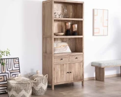 Meuble House Buffet haut en manguier massif finition sablée largeur 87cm 
