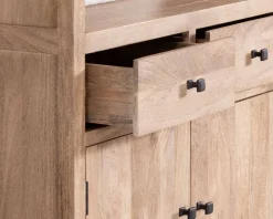 Meuble House Buffet haut en manguier massif finition sablée largeur 87cm 