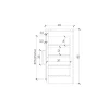 Meuble House Buffet métal et bois 200cm portes coulissantes "Caractère" New