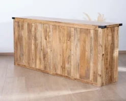 Meuble House Buffet métal et bois 200cm portes coulissantes 