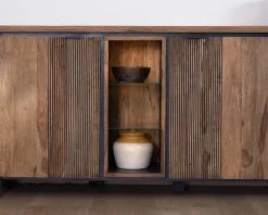 Meuble House Buffet multi-rangements avec étagères en verre 