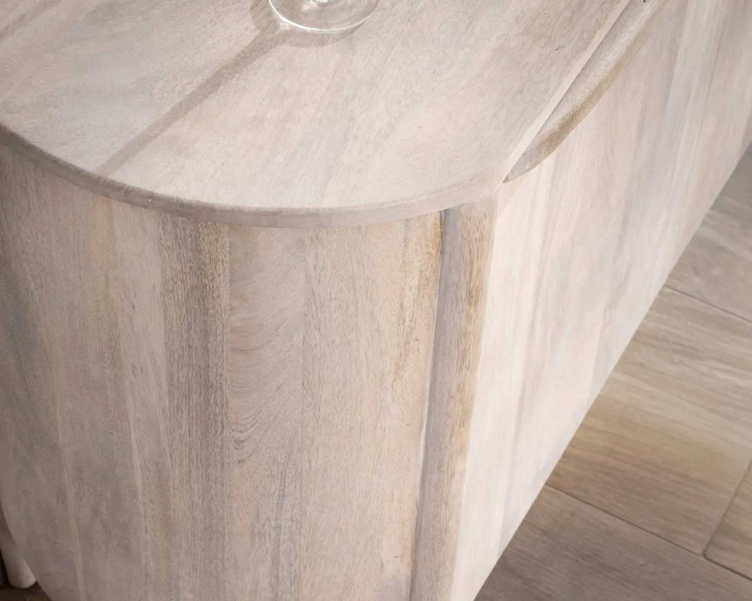 Meuble House Buffet 3 portes 175cm en manguier massif côtés arrondis "Manon" Online