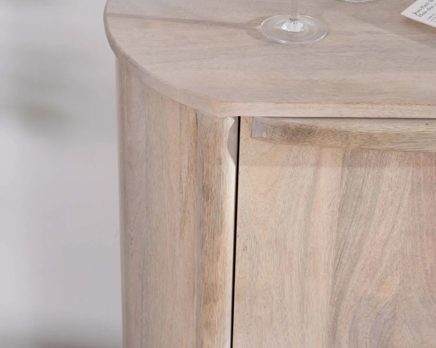 Meuble House Buffet 3 portes 175cm en manguier massif côtés arrondis "Manon" Online