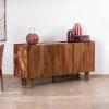 Meuble House Buffet 3 portes 170 cm en manguier massif "Malaké" design organique contemporain Best
