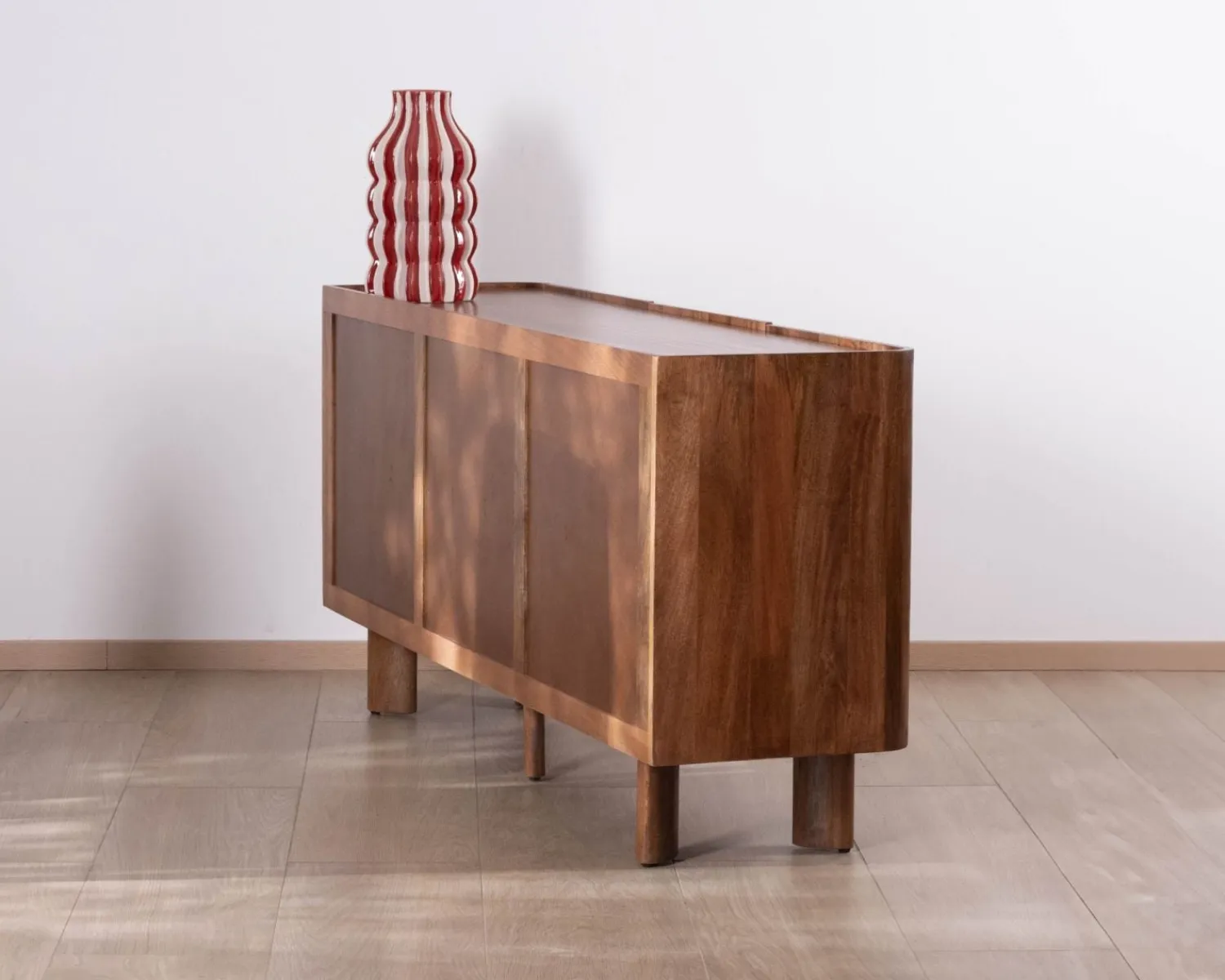 Meuble House Buffet 3 portes 170 cm en manguier massif "Malaké" design organique contemporain Best