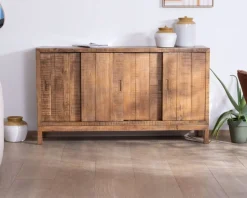 Meuble House Buffet 4 portes coulissantes en manguier massif