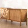 Meuble House Buffet 4 portes esprit zen en manguier massif naturel 4 portes « Sicaly » 180 cm Online