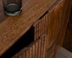 Meuble House Buffet 4 portes style newtro en manguier "Moky" 175 cm