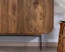 Meuble House Buffet 4 portes style newtro en manguier 