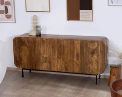 Meuble House Buffet 4 portes style newtro en manguier 