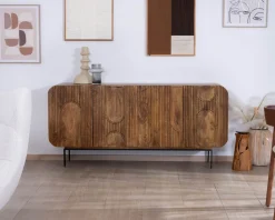 Meuble House Buffet 4 portes style newtro en manguier 