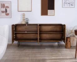 Meuble House Buffet 4 portes style newtro en manguier 