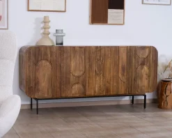 Meuble House Buffet 4 portes style newtro en manguier 