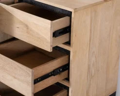 Meuble House Buffet épuré bicolore en manguier naturel et noir 180 cm 
