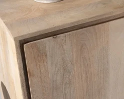 Meuble House Buffet épuré en manguier massif 180 cm 3 portes et tiroirs 